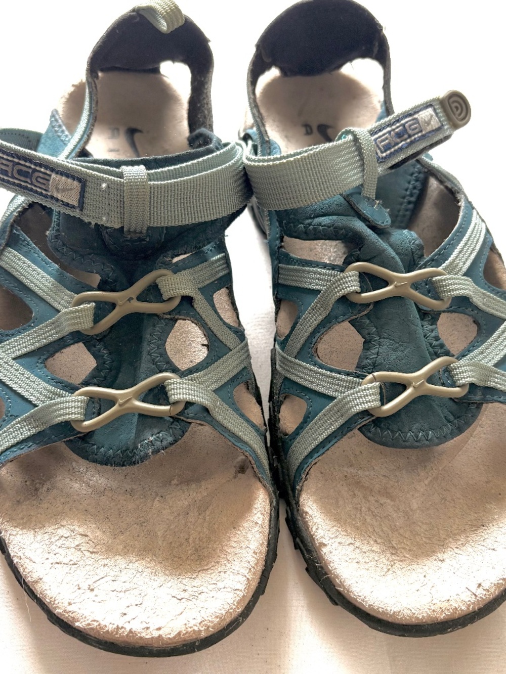 Nike ACG All Trac Fisherman Sandals Teal Blue Strappy Hiking Water Shoes Size 10
